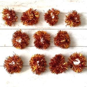 Bun Covers Shiny Orange Dance Troupe Costume Hair Accessories 11pc Kid Adult OS